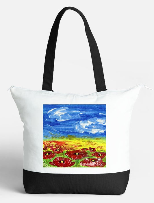 Poppies Tote Bag - Sylvia Makk